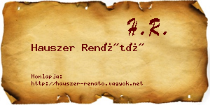 Hauszer Renátó névjegykártya